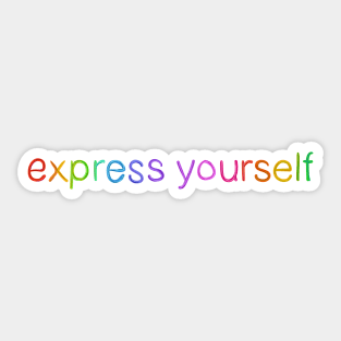 Express Yourself! (Rainbow Letters) Sticker